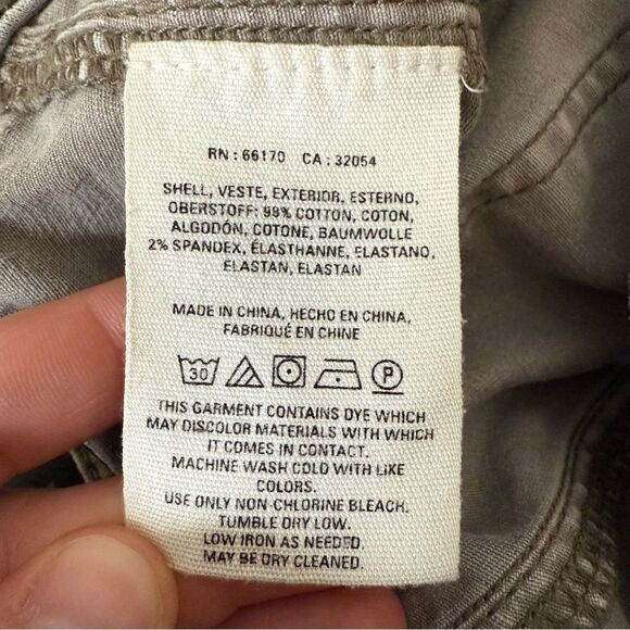 Anthropologie Jefferson Slim Pants Womens Size 29 Utility Green Camo Button Fly - Picture 10 of 13